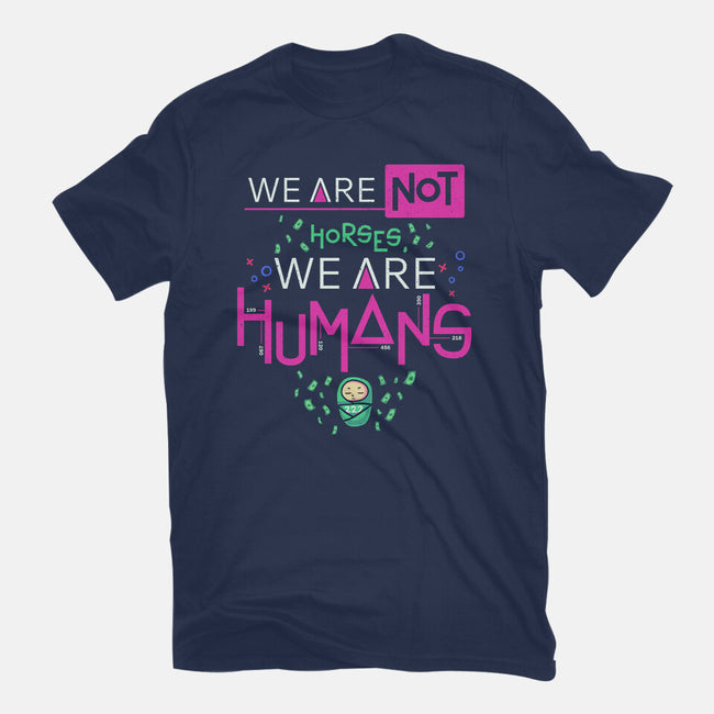 We Are Humans-Womens-Fitted-Tee-Geekydog