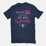 We Are Humans-Womens-Fitted-Tee-Geekydog