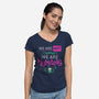 We Are Humans-Womens-V-Neck-Tee-Geekydog