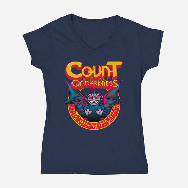 Count Of Darkness-Womens-V-Neck-Tee-Samuel