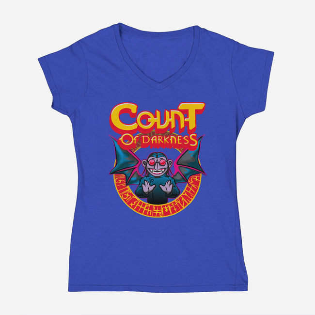 Count Of Darkness-Womens-V-Neck-Tee-Samuel