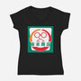 Sakamoto Convenience Store-Womens-V-Neck-Tee-Wookie Mike