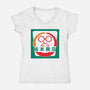Sakamoto Convenience Store-Womens-V-Neck-Tee-Wookie Mike
