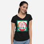 Sakamoto Convenience Store-Womens-V-Neck-Tee-Wookie Mike