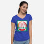 Sakamoto Convenience Store-Womens-V-Neck-Tee-Wookie Mike