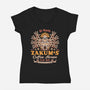 Zakum Coffee Emblem-Womens-V-Neck-Tee-LAGELANTEE