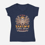 Zakum Coffee Emblem-Womens-V-Neck-Tee-LAGELANTEE