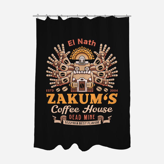 Zakum Coffee Emblem-None-Polyester-Shower Curtain-LAGELANTEE