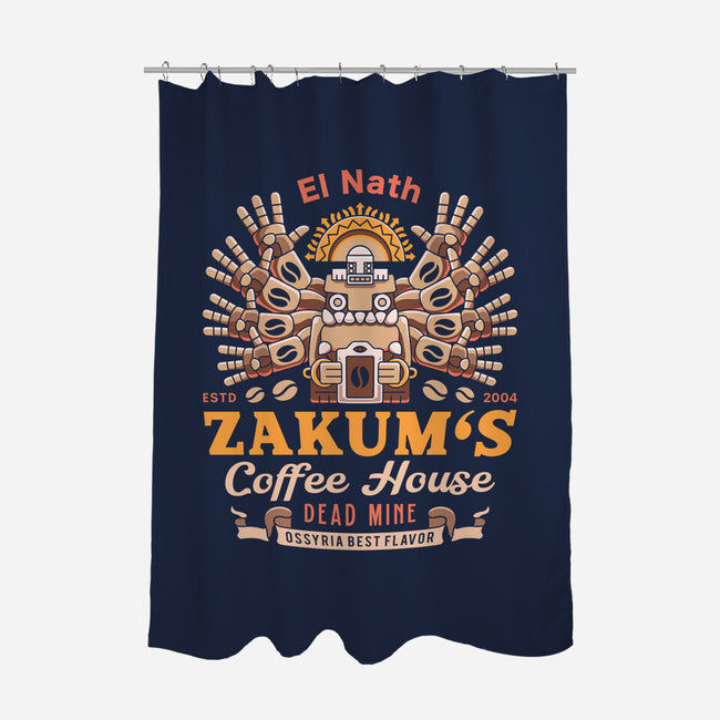 Zakum Coffee Emblem-None-Polyester-Shower Curtain-LAGELANTEE