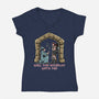 Crit Or Fumble-Womens-V-Neck-Tee-zascanauta