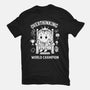 Overthinking World Champion-Womens-Fitted-Tee-fanfabio