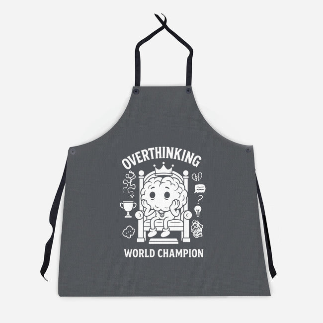 Overthinking World Champion-Unisex-Kitchen-Apron-fanfabio