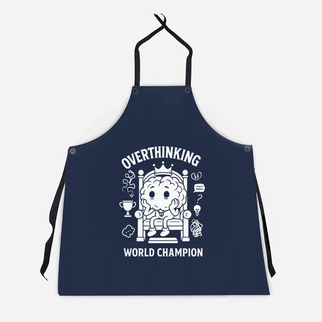 Overthinking World Champion-Unisex-Kitchen-Apron-fanfabio