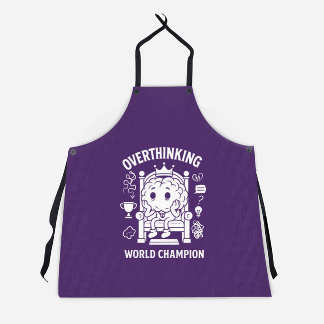 Overthinking World Champion-Unisex-Kitchen-Apron-fanfabio
