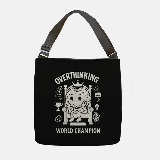 Overthinking World Champion-None-Adjustable Tote-Bag-fanfabio