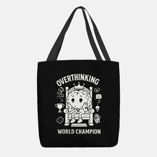 Overthinking World Champion-None-Basic Tote-Bag-fanfabio