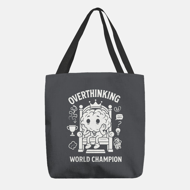 Overthinking World Champion-None-Basic Tote-Bag-fanfabio