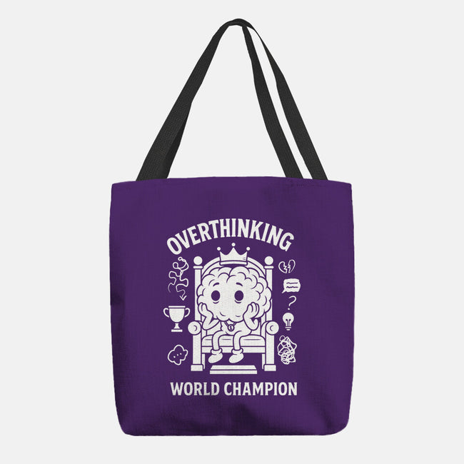 Overthinking World Champion-None-Basic Tote-Bag-fanfabio