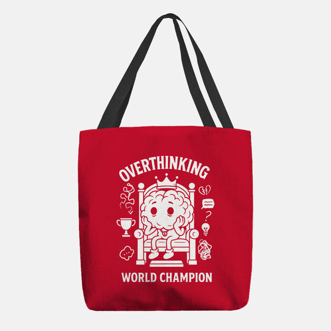 Overthinking World Champion-None-Basic Tote-Bag-fanfabio