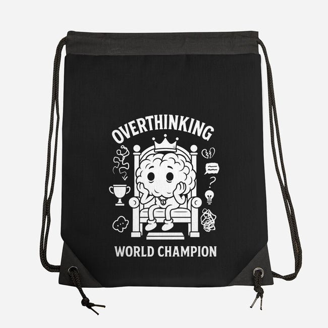 Overthinking World Champion-None-Drawstring-Bag-fanfabio