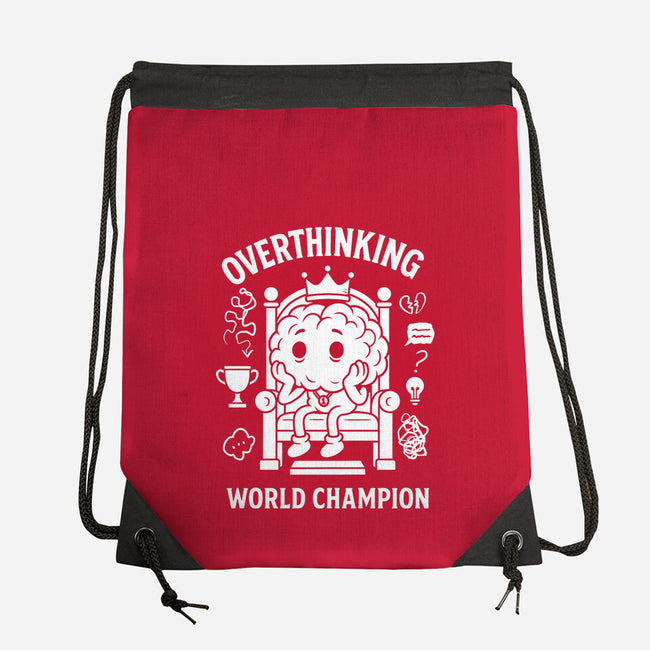 Overthinking World Champion-None-Drawstring-Bag-fanfabio