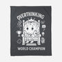 Overthinking World Champion-None-Fleece-Blanket-fanfabio