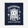 Overthinking World Champion-None-Fleece-Blanket-fanfabio