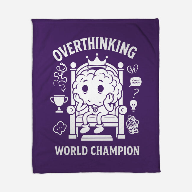 Overthinking World Champion-None-Fleece-Blanket-fanfabio