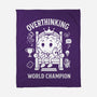 Overthinking World Champion-None-Fleece-Blanket-fanfabio