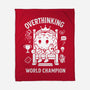 Overthinking World Champion-None-Fleece-Blanket-fanfabio