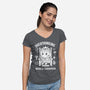 Overthinking World Champion-Womens-V-Neck-Tee-fanfabio