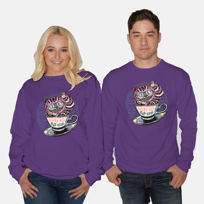 Mad Tea Cup-Unisex-Crew Neck-Sweatshirt-glitchygorilla