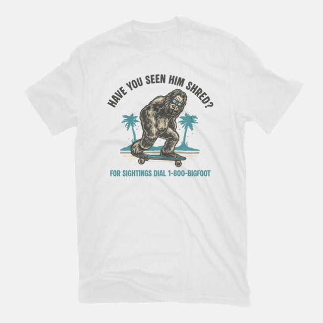 Have You Seen Him Shred-Womens-Fitted-Tee-glitchygorilla