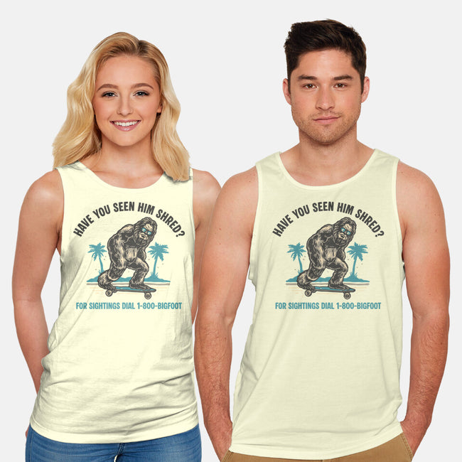 Have You Seen Him Shred-Unisex-Basic-Tank-glitchygorilla