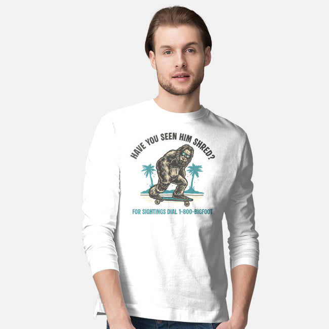 Have You Seen Him Shred-Mens-Long Sleeved-Tee-glitchygorilla