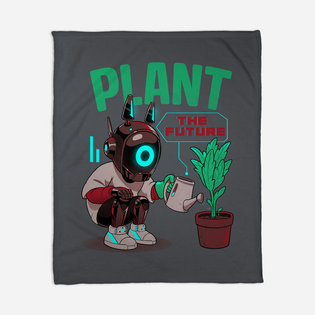 Plant The Future-None-Fleece-Blanket-Bruno Mota