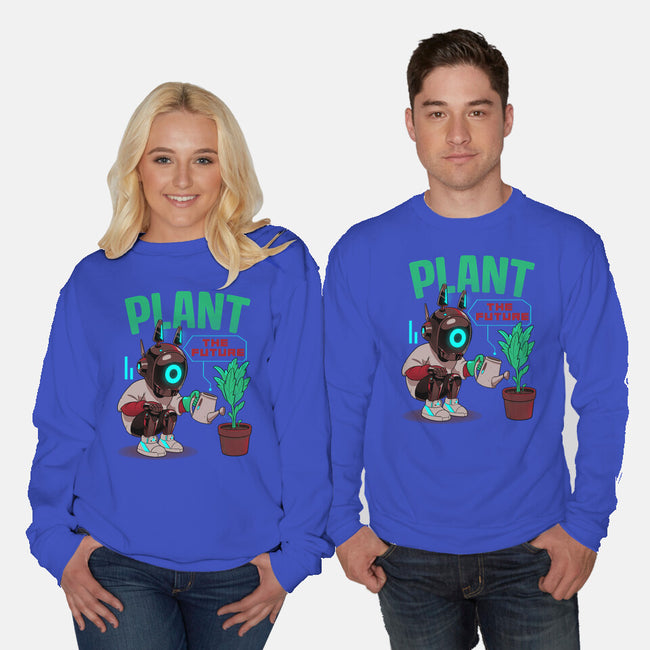 Plant The Future-Unisex-Crew Neck-Sweatshirt-Bruno Mota