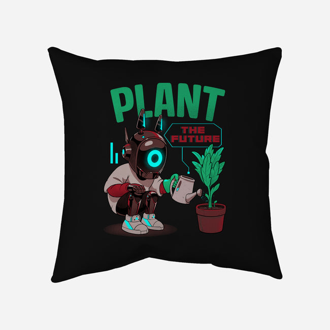 Plant The Future-None-Removable Cover w Insert-Throw Pillow-Bruno Mota