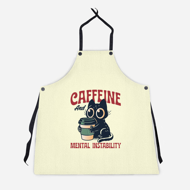 Caffeine And Mental Instability-Unisex-Kitchen-Apron-Popnotic