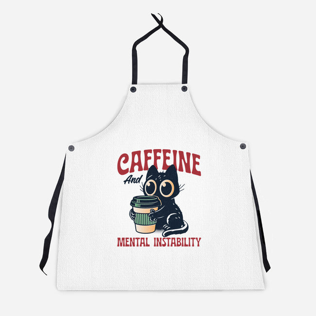 Caffeine And Mental Instability-Unisex-Kitchen-Apron-Popnotic