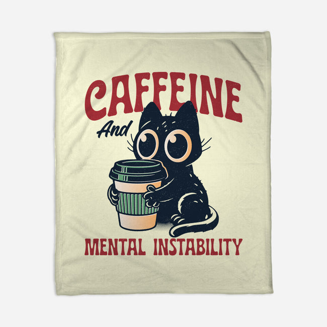Caffeine And Mental Instability-None-Fleece-Blanket-Popnotic