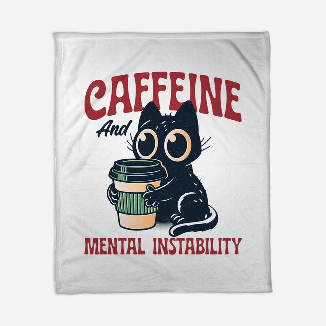 Caffeine And Mental Instability-None-Fleece-Blanket-Popnotic