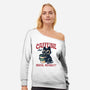 Caffeine And Mental Instability-Womens-Off Shoulder-Sweatshirt-Popnotic