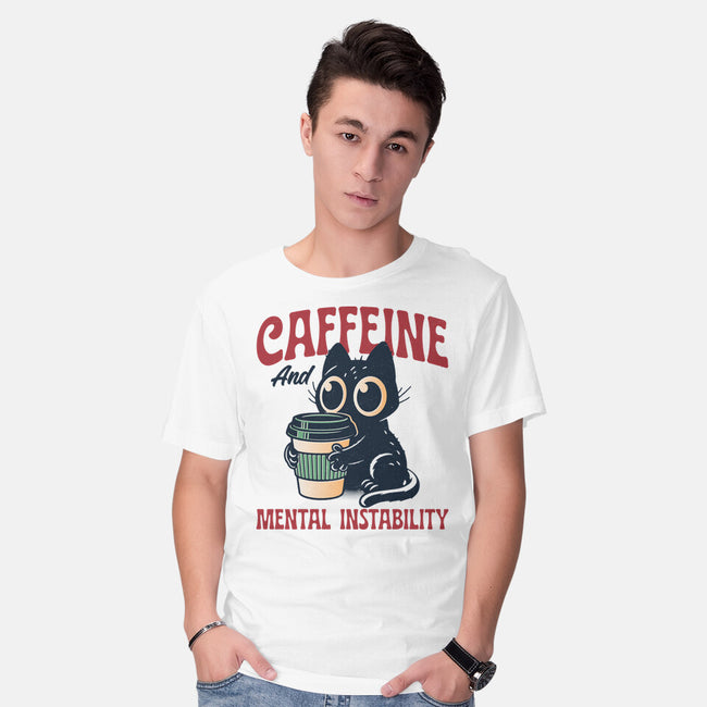 Caffeine And Mental Instability-Mens-Basic-Tee-Popnotic