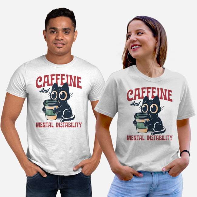 Caffeine And Mental Instability-Unisex-Basic-Tee-Popnotic