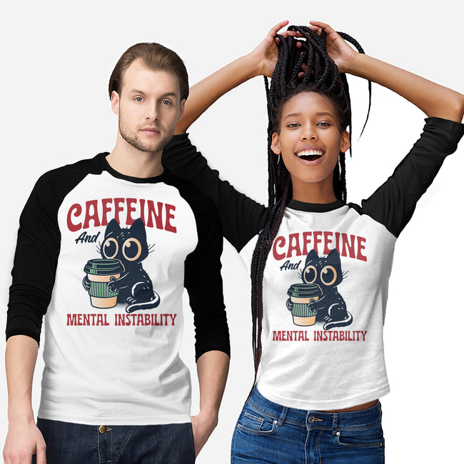 Caffeine And Mental Instability-Unisex-Baseball-Tee-Popnotic