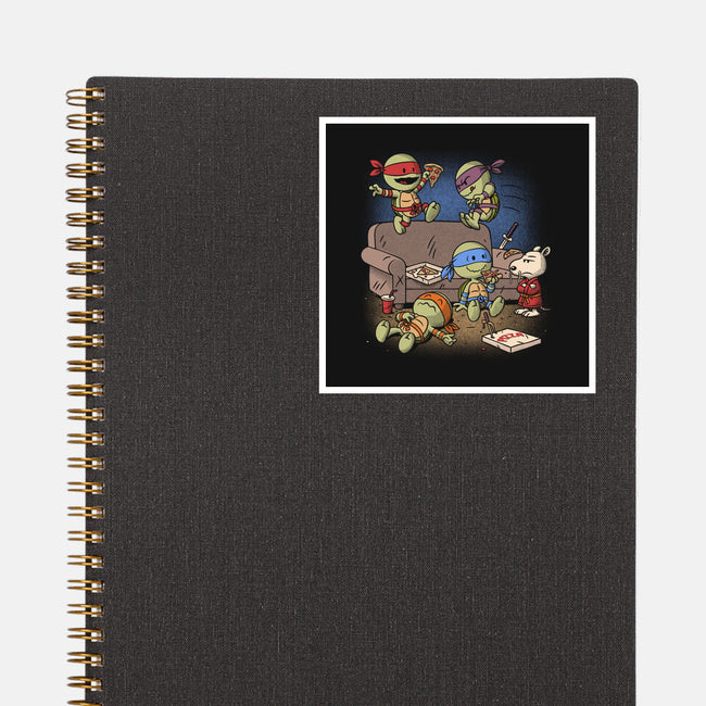 Cowabunga Couch Party-None-Glossy-Sticker-Popnotic
