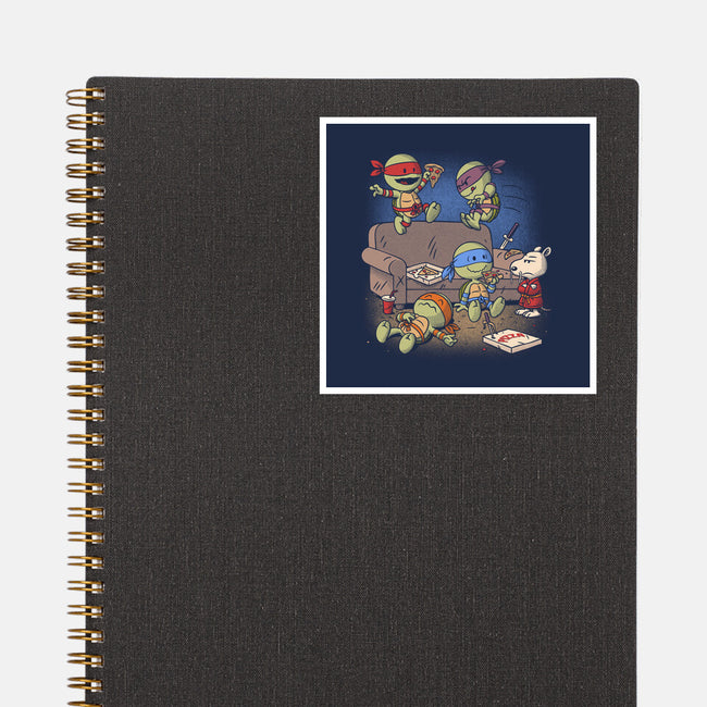 Cowabunga Couch Party-None-Glossy-Sticker-Popnotic