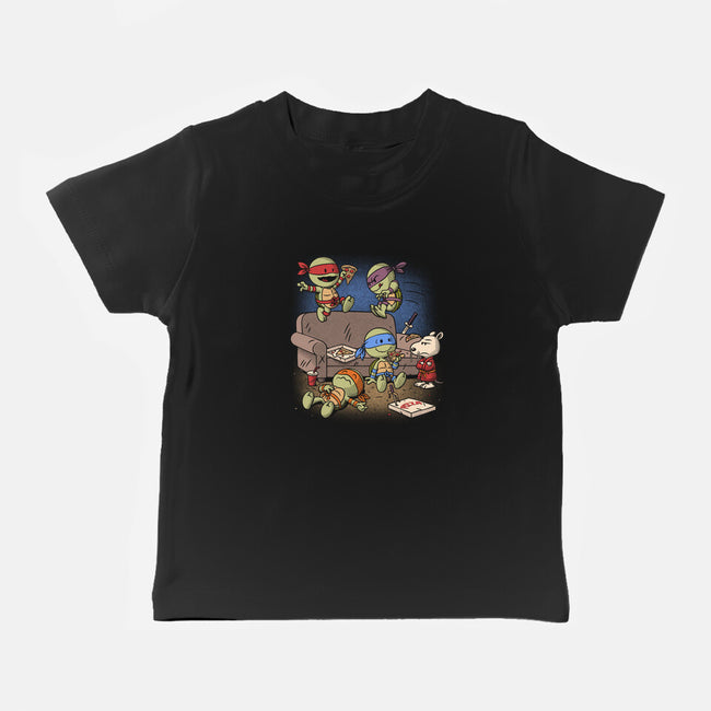 Cowabunga Couch Party-Baby-Basic-Tee-Popnotic