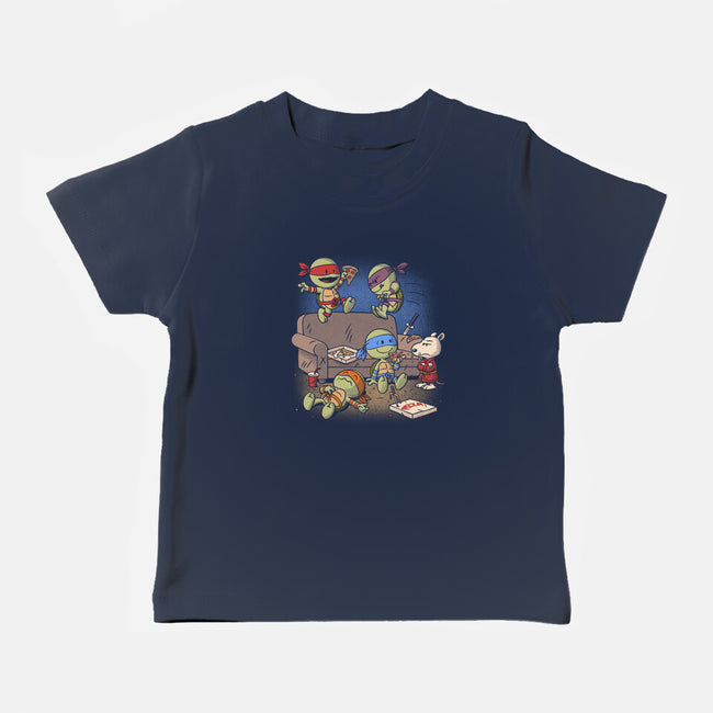 Cowabunga Couch Party-Baby-Basic-Tee-Popnotic